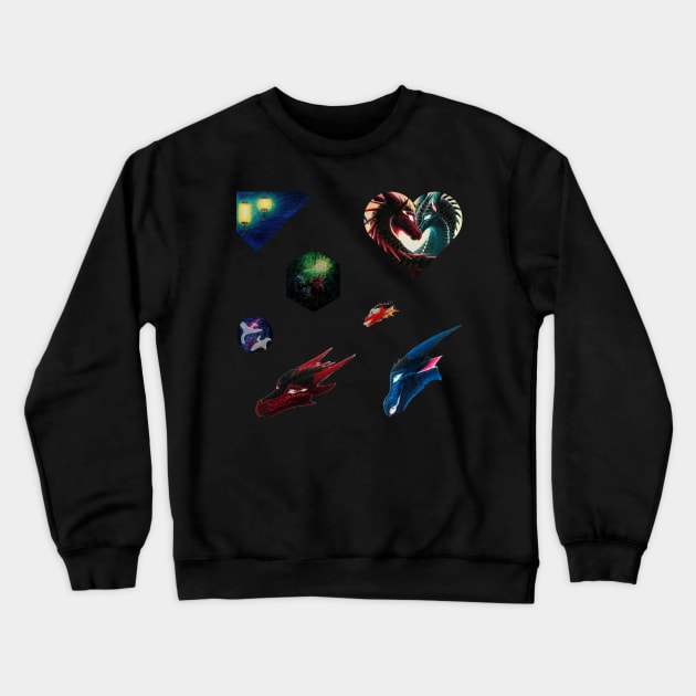 Nebula and Starfall Sticker Pack Crewneck Sweatshirt by Lycoris ArtSpark